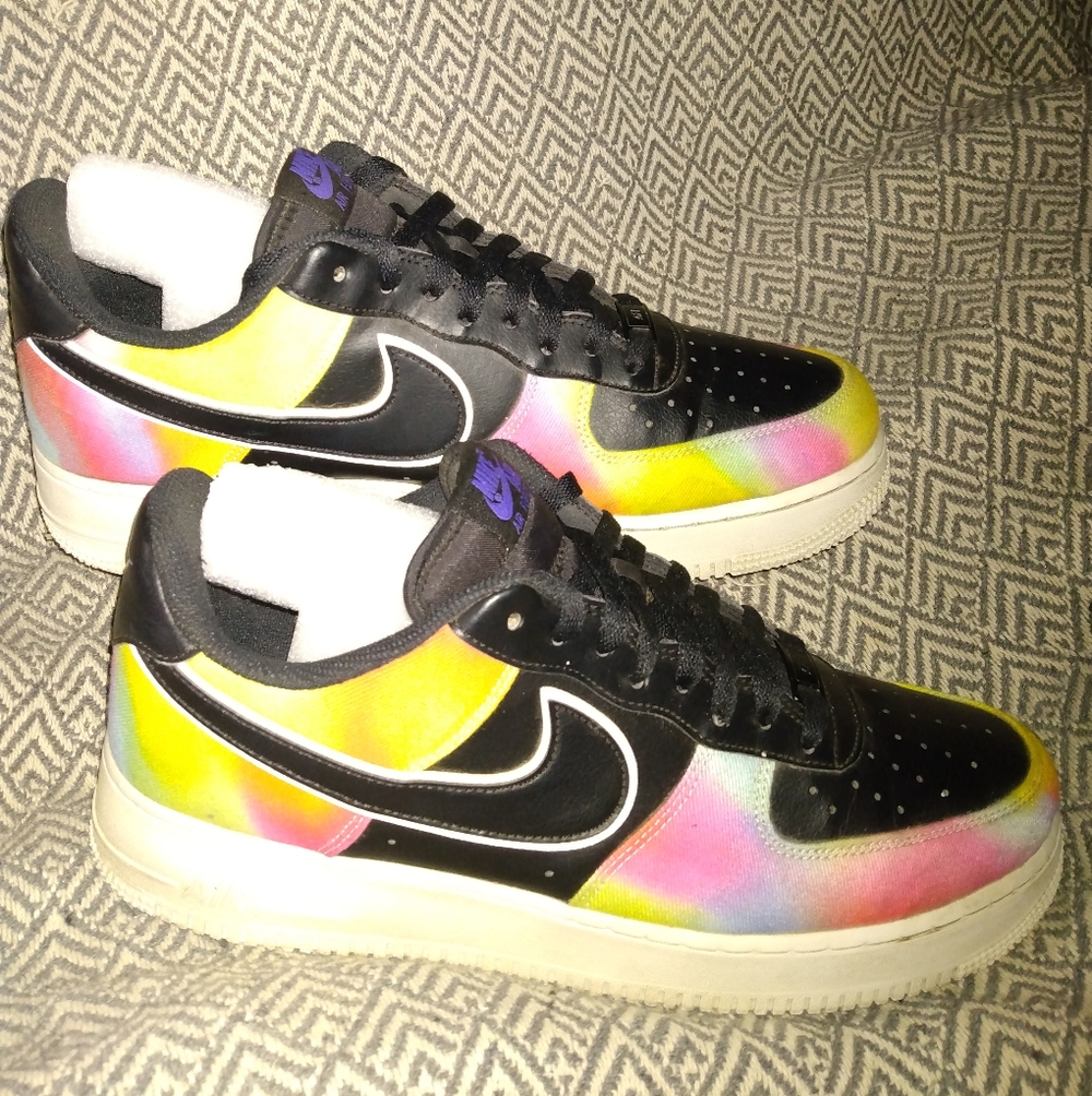 Nike Air Force 1 Low Black Tie Dye Mens Size 1